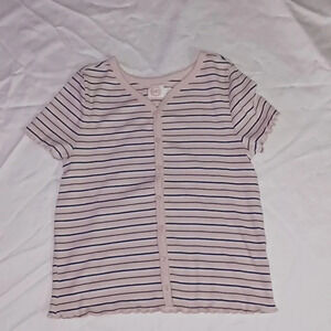 Wonder nation girls ribbed cropped shirt